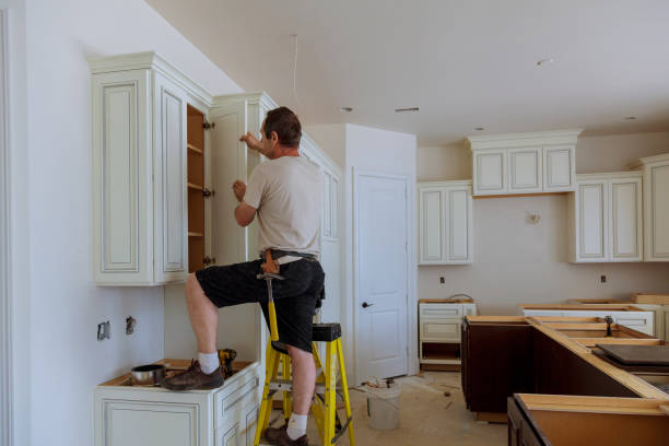 Kitchen island installation in Gilbert by JMT Kitchen Cabinet